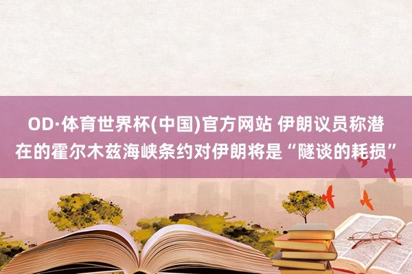 OD·体育世界杯(中国)官方网站 伊朗议员称潜在的霍尔木兹海峡条约对伊朗将是“隧谈的耗损”