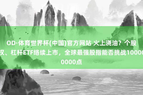 OD·体育世界杯(中国)官方网站 火上浇油？个股期权、杠杆ETF络续上市，全球最强股指能否挑战10000点