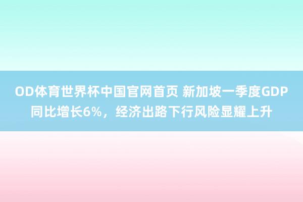 OD体育世界杯中国官网首页 新加坡一季度GDP同比增长6%，经济出路下行风险显耀上升