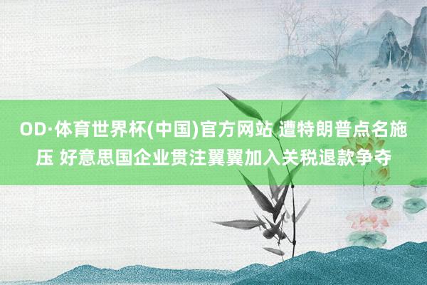 OD·体育世界杯(中国)官方网站 遭特朗普点名施压 好意思国企业贯注翼翼加入关税退款争夺