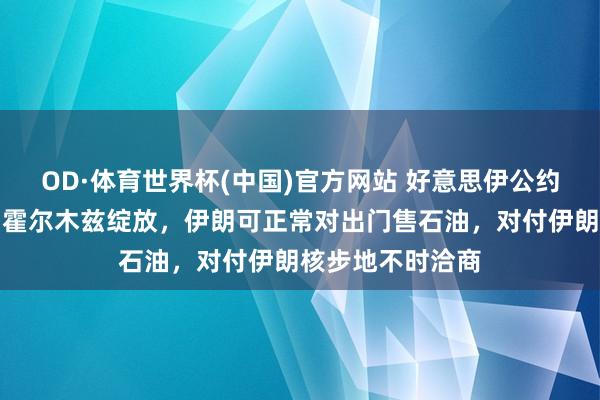 OD·体育世界杯(中国)官方网站 好意思伊公约或于周日官宣：霍尔木兹绽放，伊朗可正常对出门售石油，对付伊朗核步地不时洽商