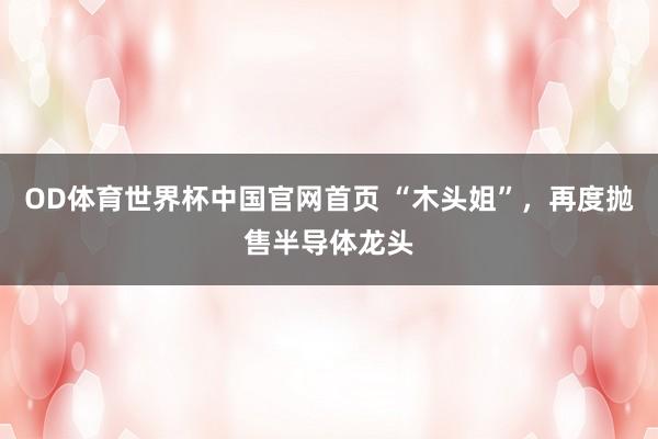 OD体育世界杯中国官网首页 “木头姐”，再度抛售半导体龙头