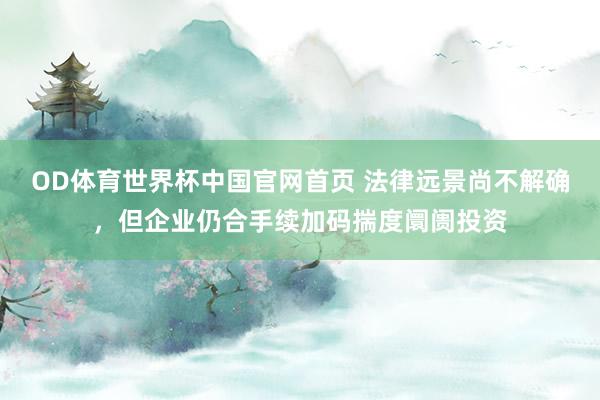 OD体育世界杯中国官网首页 法律远景尚不解确，但企业仍合手续加码揣度阛阓投资