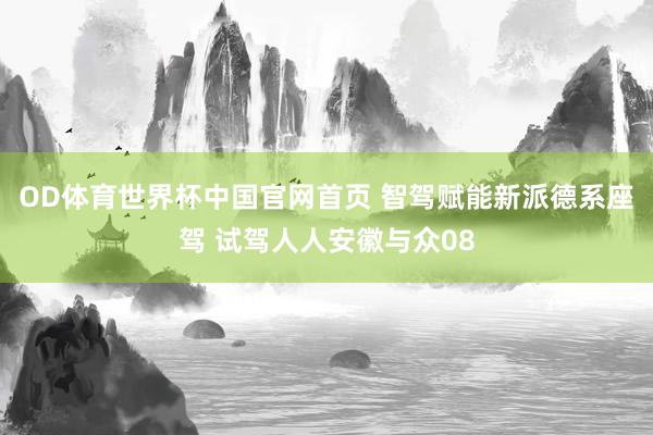 OD体育世界杯中国官网首页 智驾赋能新派德系座驾 试驾人人安徽与众08
