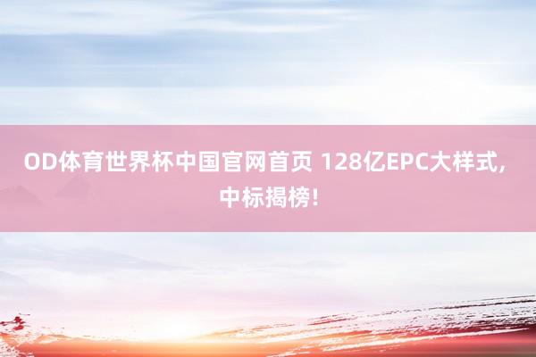 OD体育世界杯中国官网首页 128亿EPC大样式， 中标揭榜!