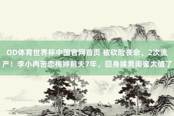 OD体育世界杯中国官网首页 被砍险丧命、2次流产！李小冉苦恋梅婷前夫7年，回身嫁男闺蜜太值了