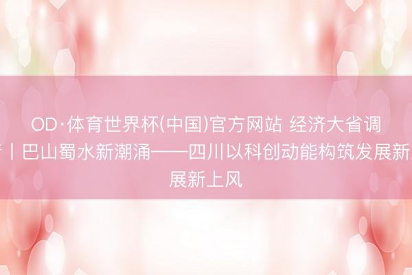 OD·体育世界杯(中国)官方网站 经济大省调研行丨巴山蜀水新潮涌——四川以科创动能构筑发展新上风