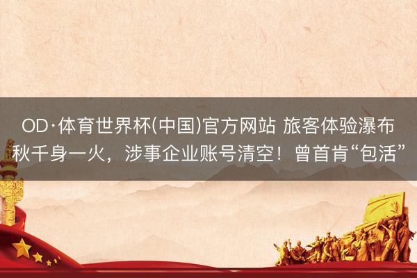 OD·体育世界杯(中国)官方网站 旅客体验瀑布秋千身一火，涉事企业账号清空！曾首肯“包活”