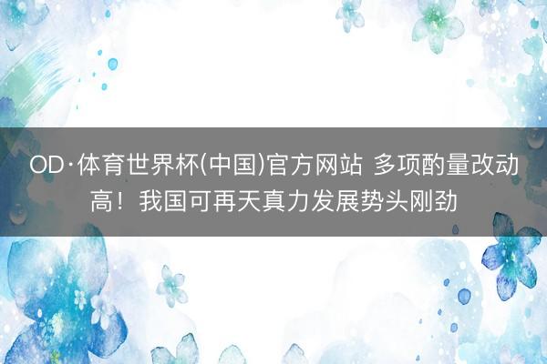 OD·体育世界杯(中国)官方网站 多项酌量改动高！我国可再天真力发展势头刚劲